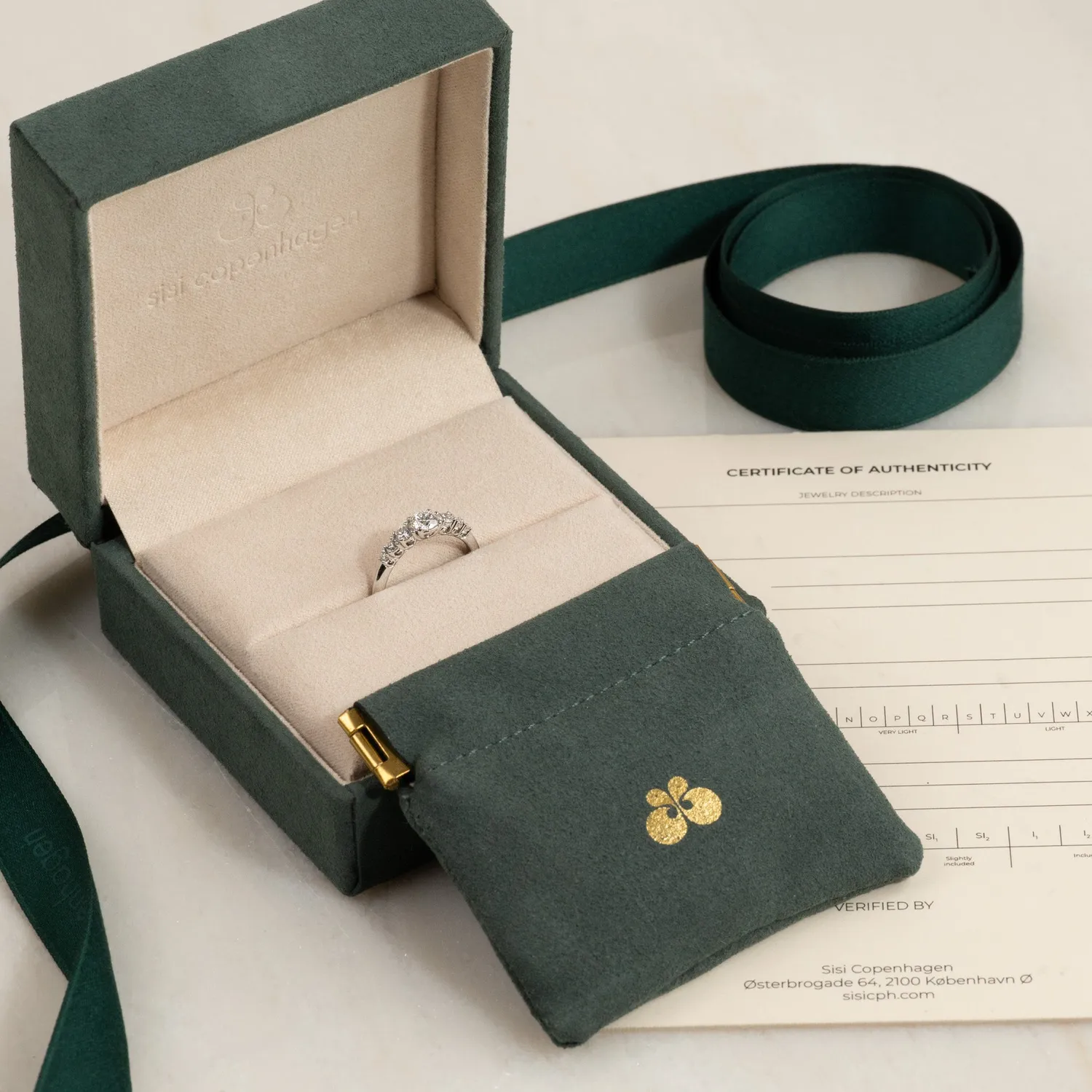 Sisi Copenhagen Seven-Stone Trellis ring hvidguld 0,7 ct
