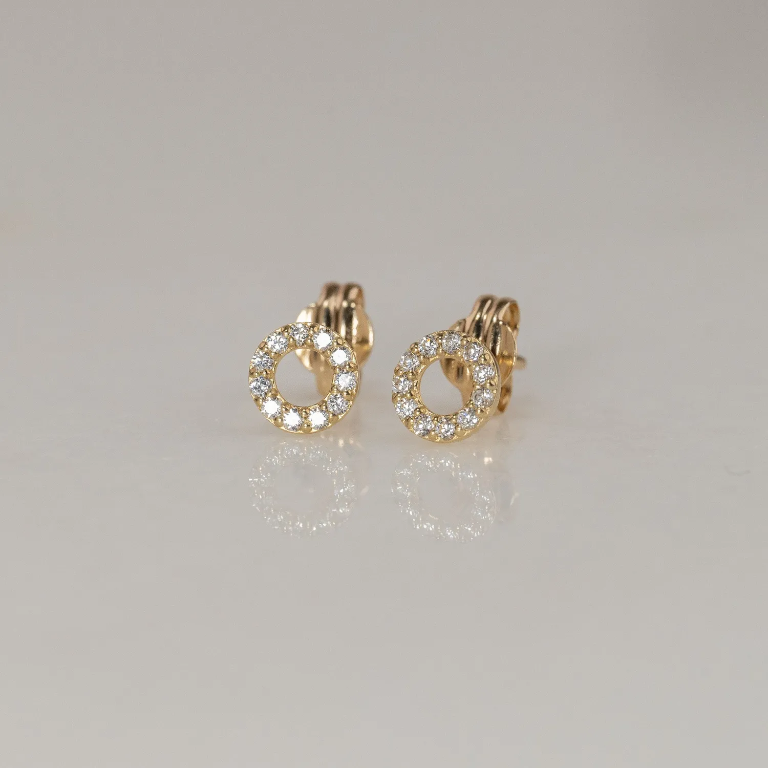 Sisi Copenhagen Gloria Crystal Mini ørestikker massivt guld et par