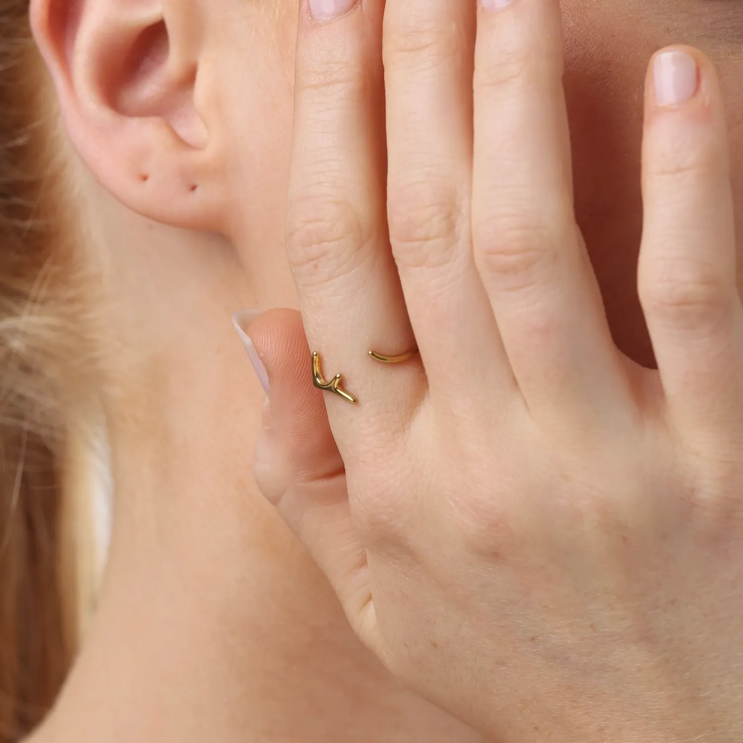 TIMI OF SWEDEN Janna ring gren sølv waterproof