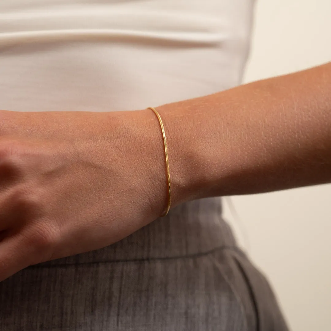 Sisi Copenhagen Cornelia armbånd forgyldt sølv 19,5 cm
