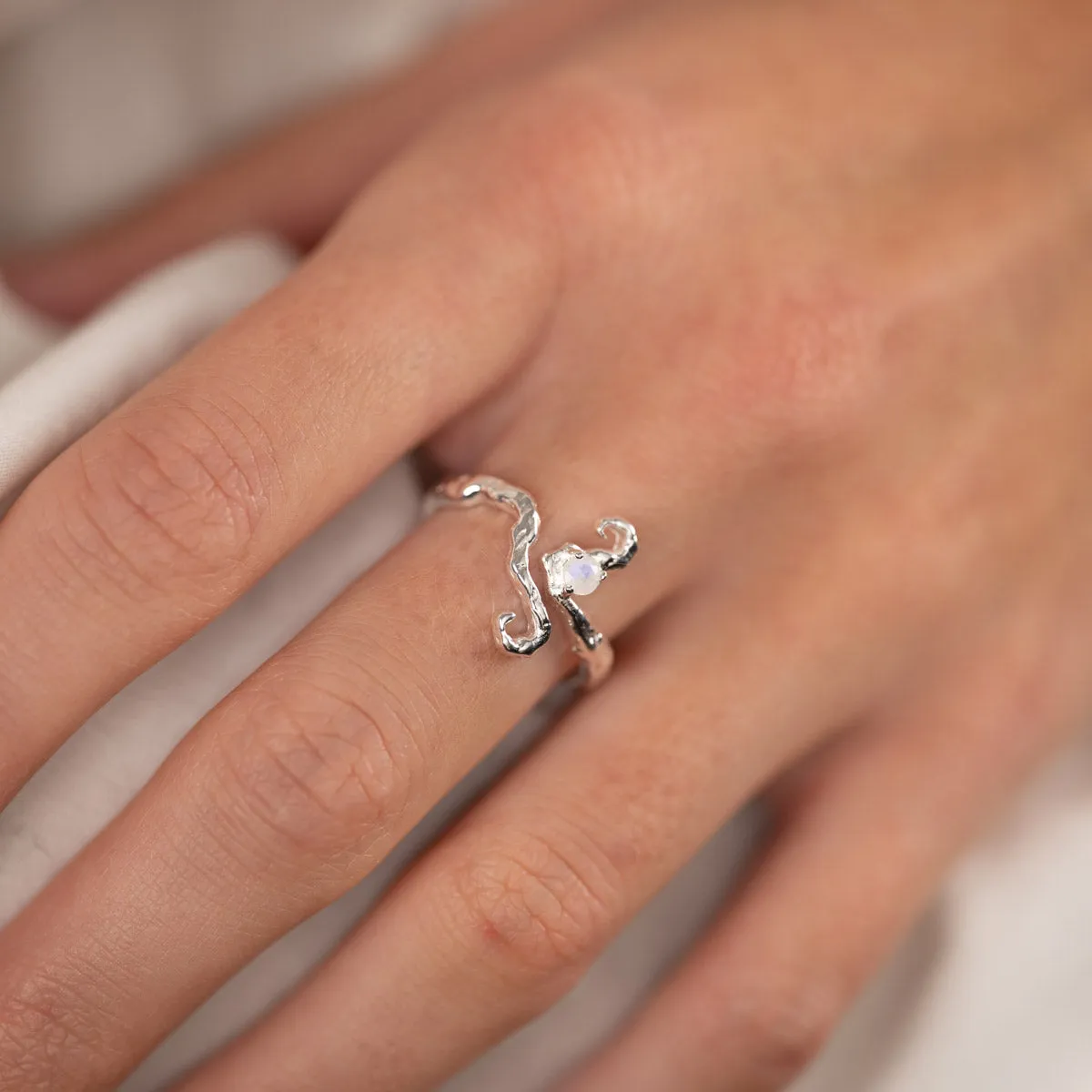 Sisi Copenhagen Aurelia Moonstone ring månesten sølv