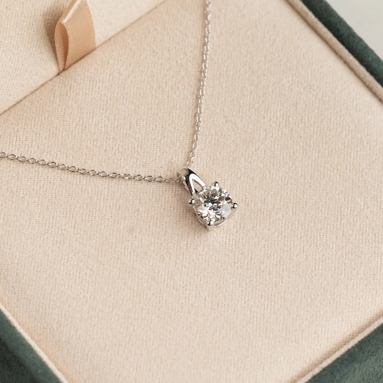 Sisi Copenhagen Prong Solitaire diamantvedhæng 1,0 ct hvidguld