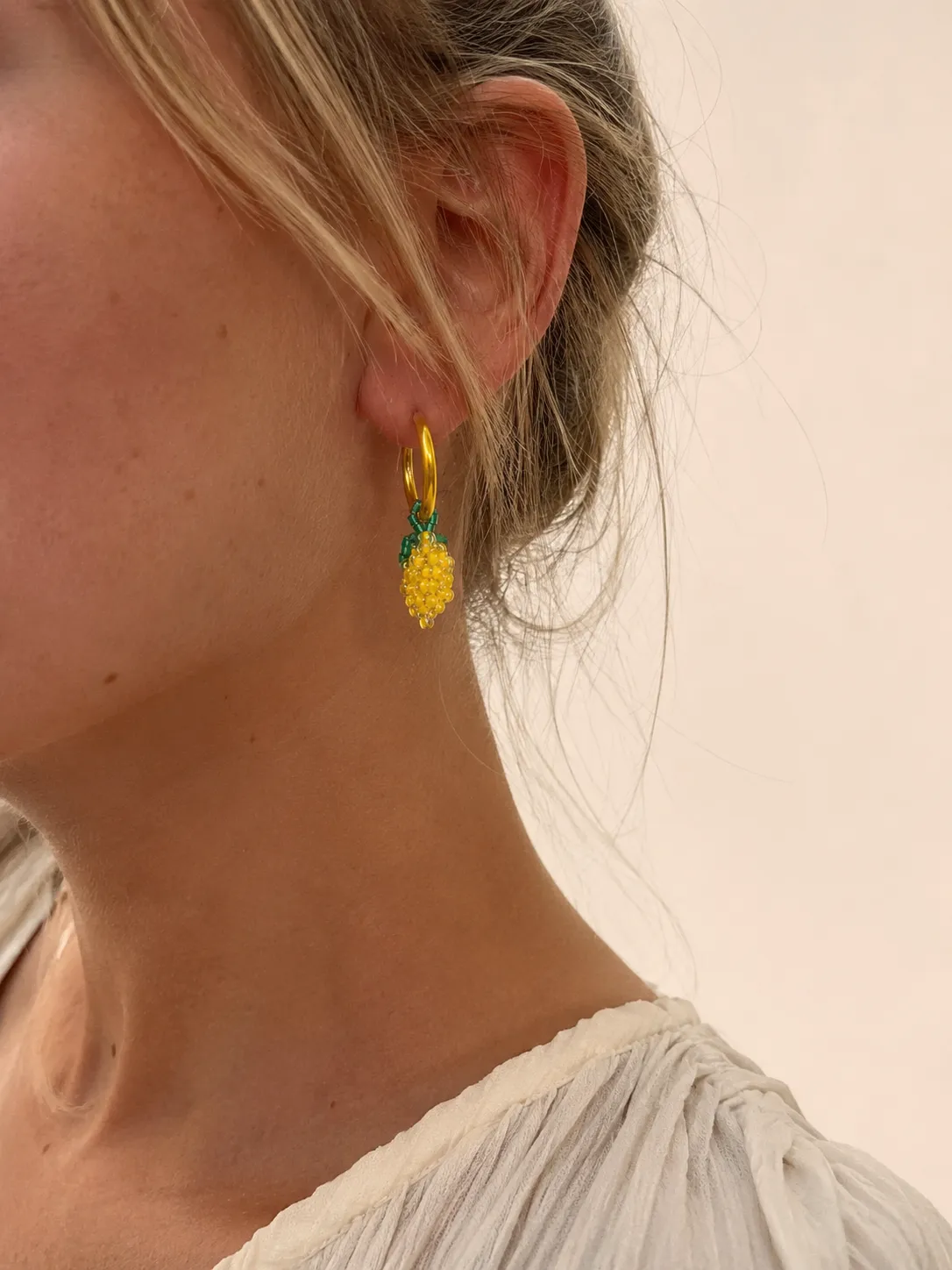 Lulo Jewelry Lemon Hoop ørering enkelt forgyldt