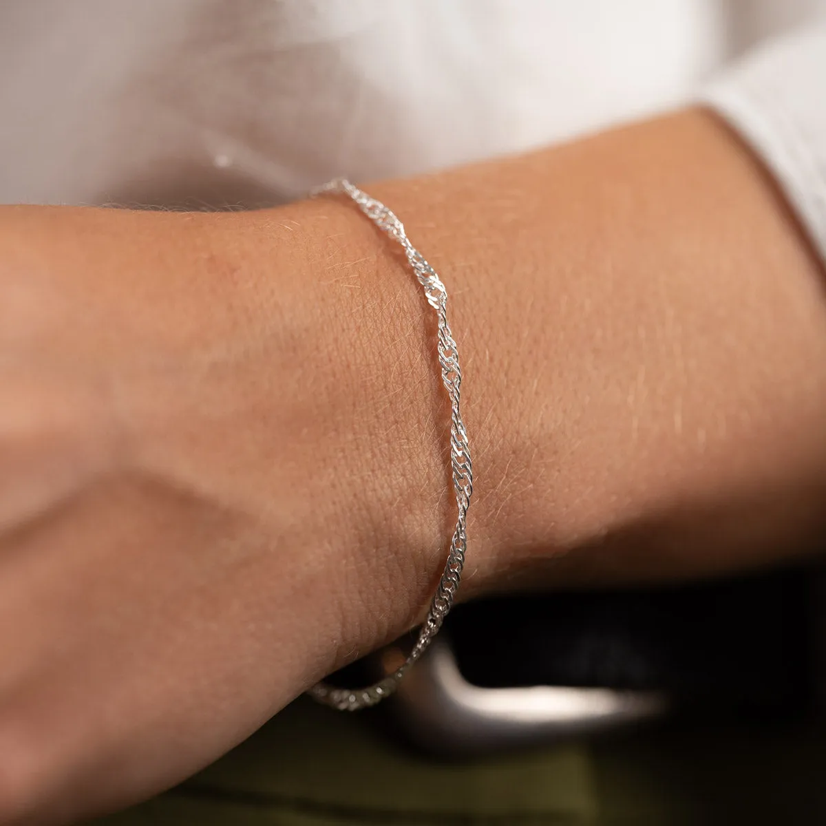 Sisi Copenhagen Leonora armbånd 16 cm sølv snoet