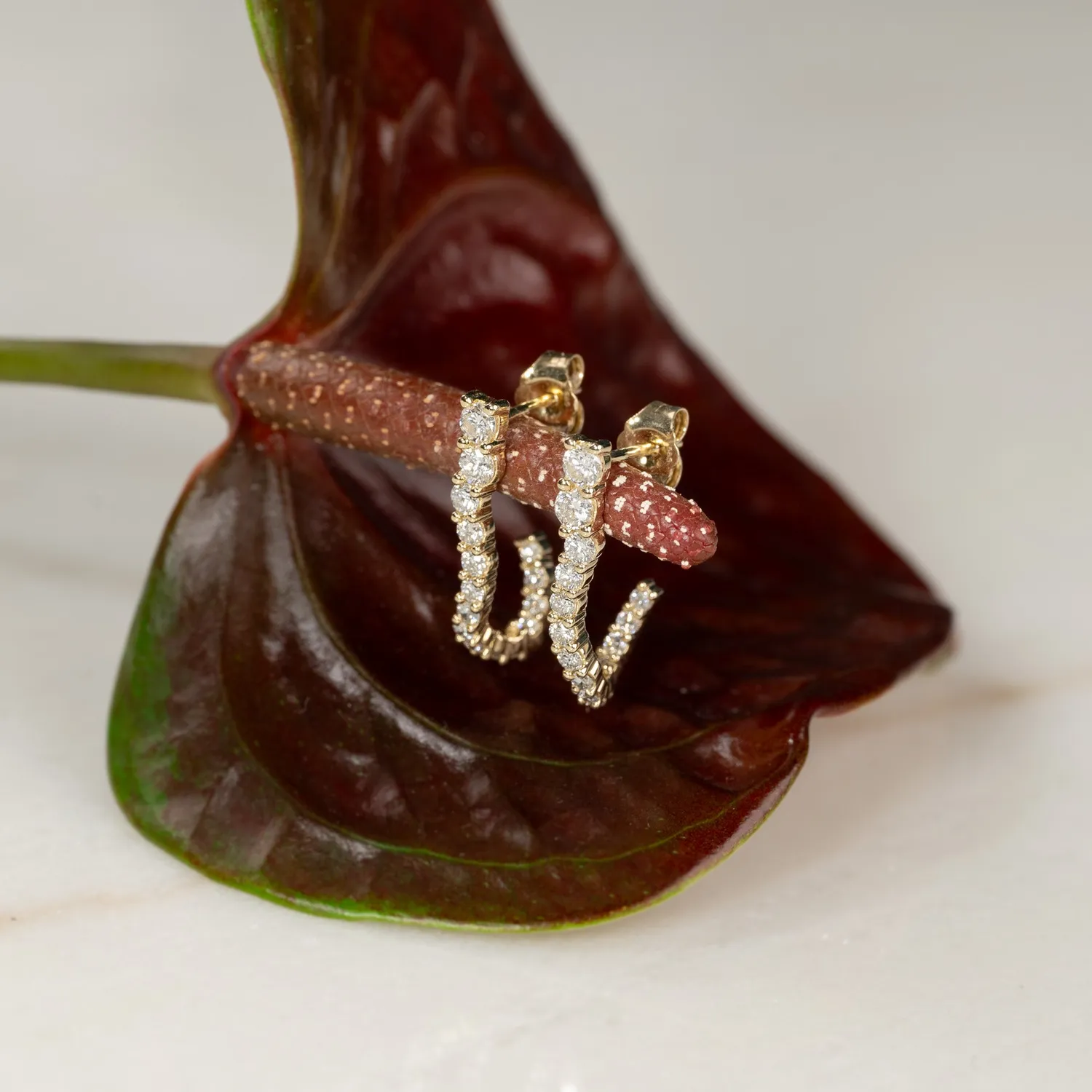 Sisi Copenhagen Diamond creoler guld 14 kt 0,9 ct