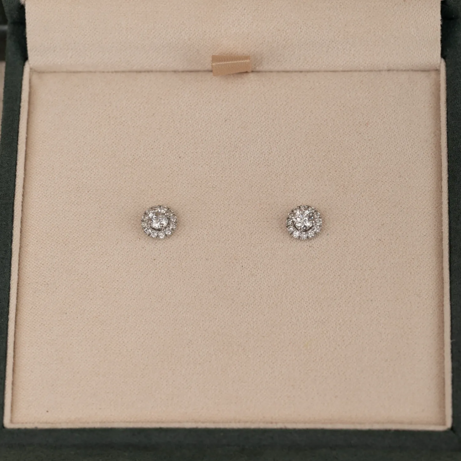 Sisi Copenhagen Halo diamant ørestikker hvidguld 0,5 ct