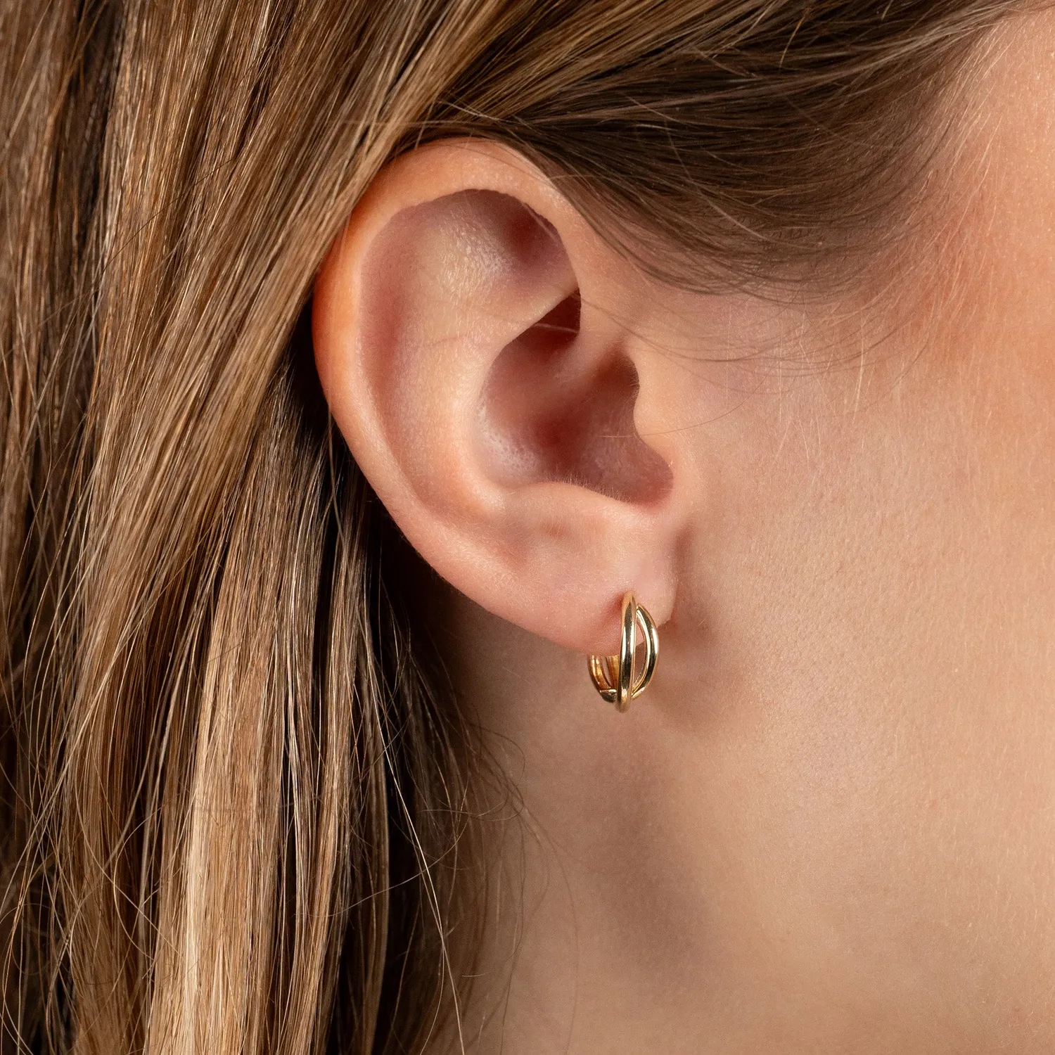 Sisi Copenhagen Larissa creoler guld 9kt 12mm par