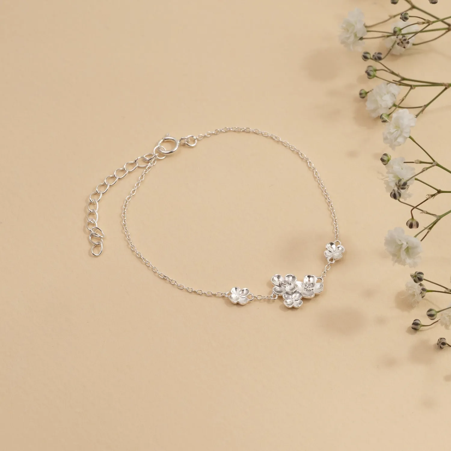 Sisi Copenhagen Flora Crystal armbånd sølv zirkonia