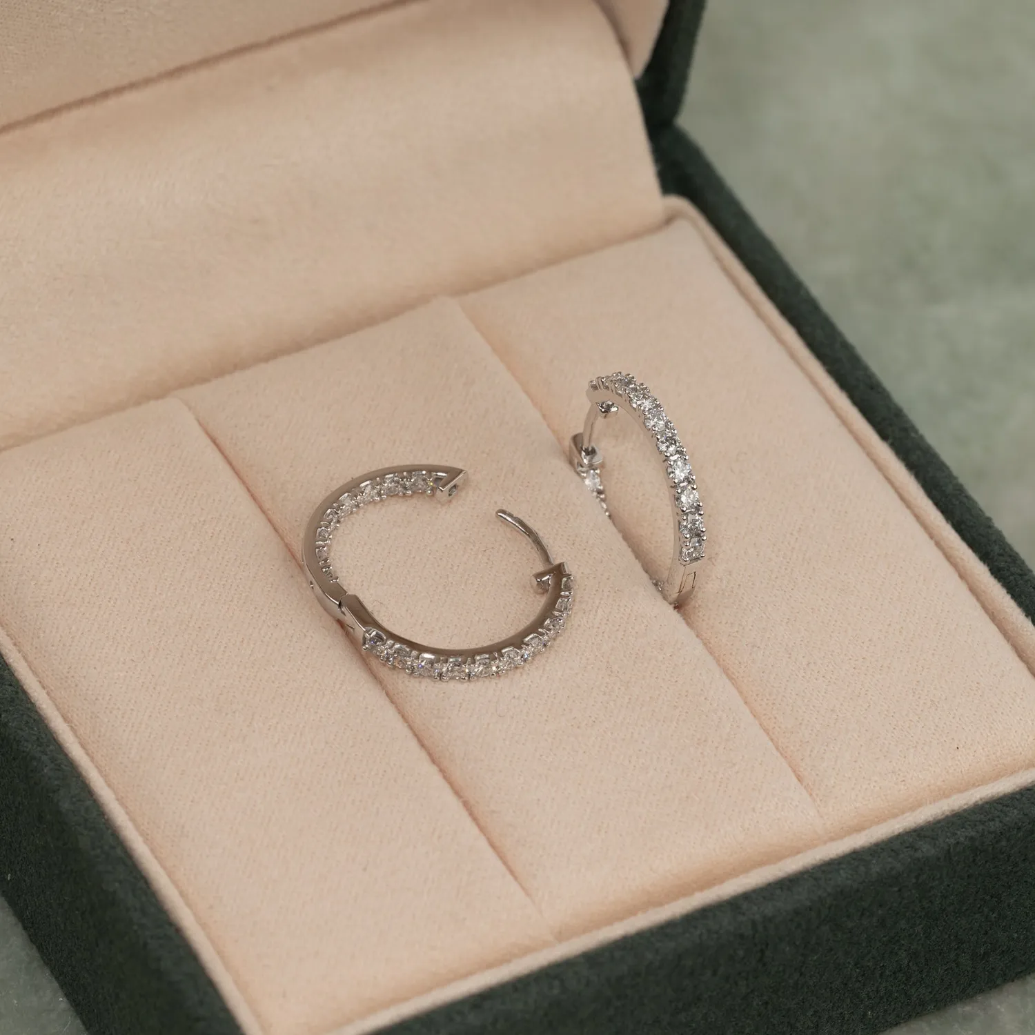 Sisi Copenhagen Double Set creoler hvidguld 1,0 ct diamanter