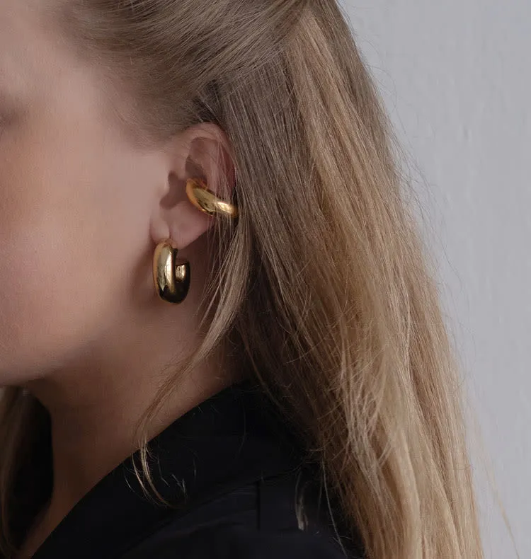 Wos Banana Cuff earcuff forgyldt stål guld