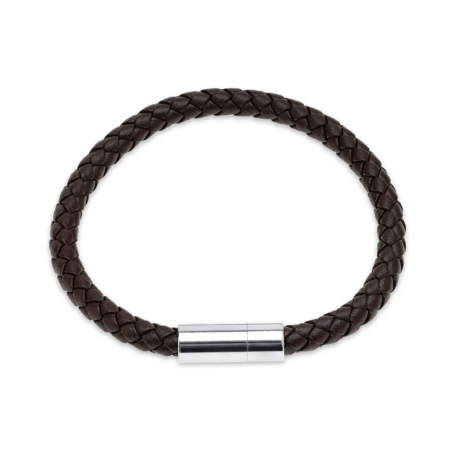TIMI OF SWEDEN Oliver læderarmbånd rustfrit stål 21,5 cm