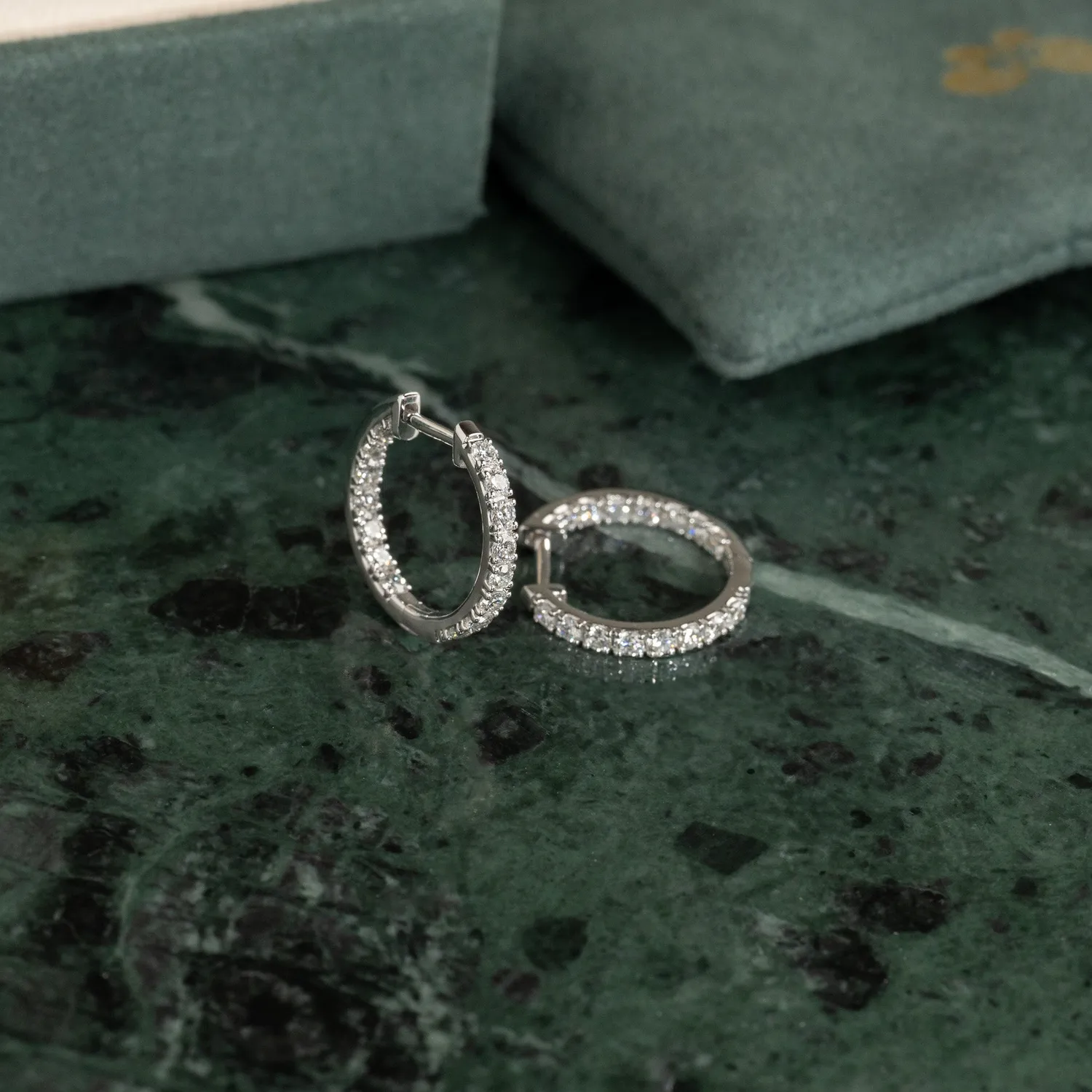 Sisi Copenhagen Double Set creoler hvidguld 0,8 ct