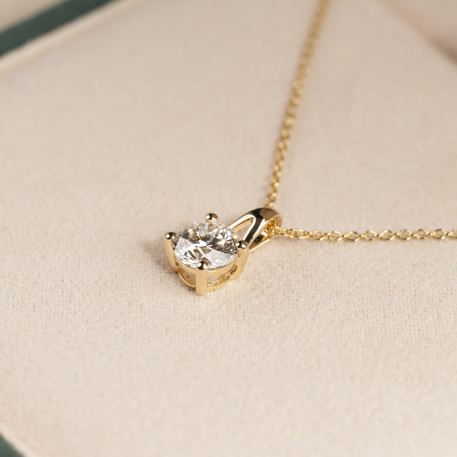 Sisi Copenhagen Prong Solitaire 1,0 ct vedhæng guld 14 kt diamant