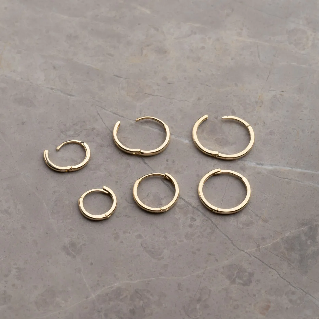Sisi Copenhagen Classic Solid Gold Creol 12mm øreringe par 9 karat
