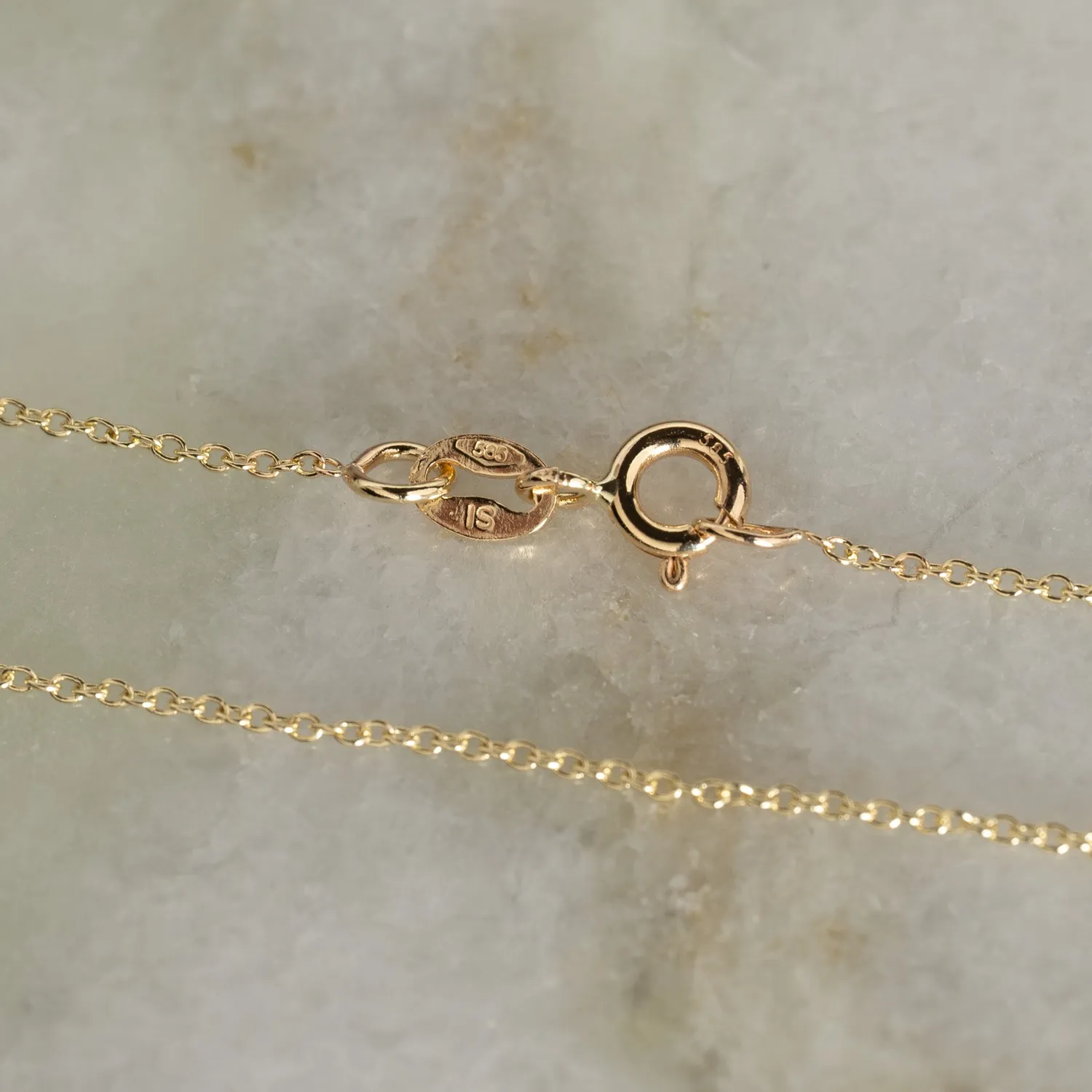 Sisi Copenhagen Simple Link halskæde 14kt guld 45cm