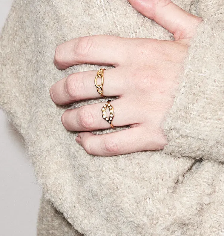 Wos Up Your Love ring mund forgyldt 16