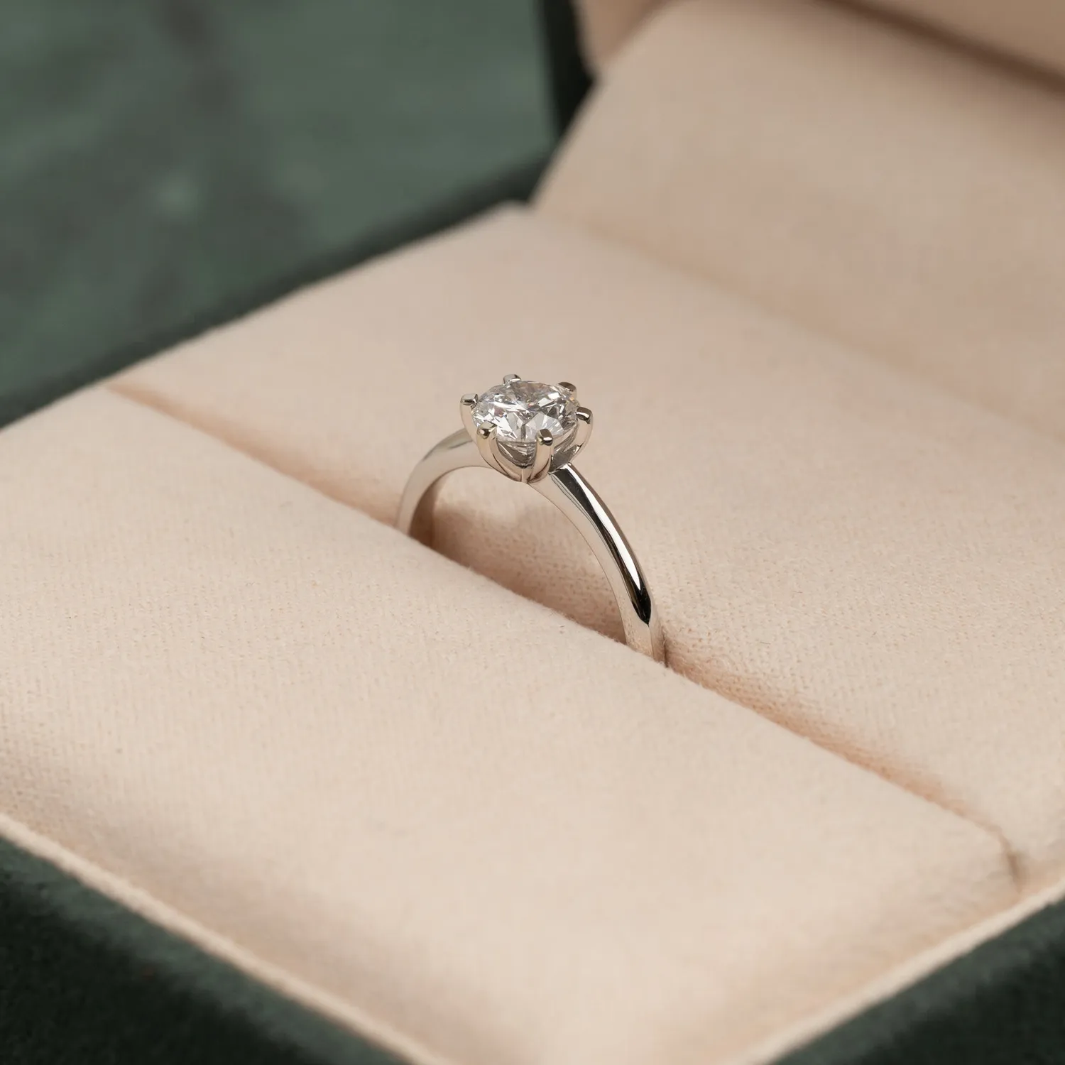 Sisi Copenhagen Classic Solitaire diamantring 0,75 ct hvidguld