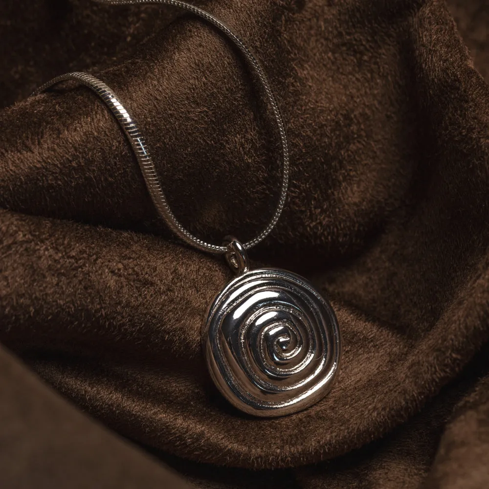 Orelia Statement Spiral halskæde sølv vedhæng