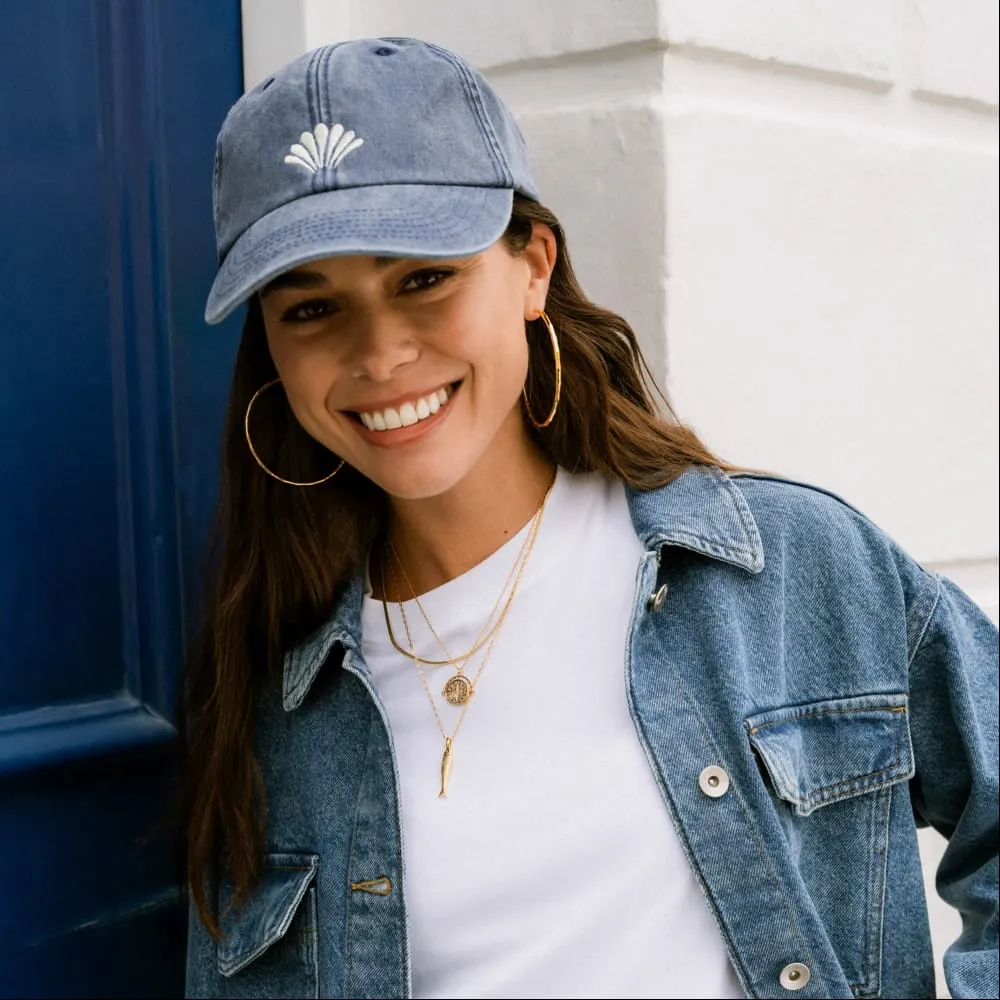 Orelia Shell Embroidered kasket washed denim