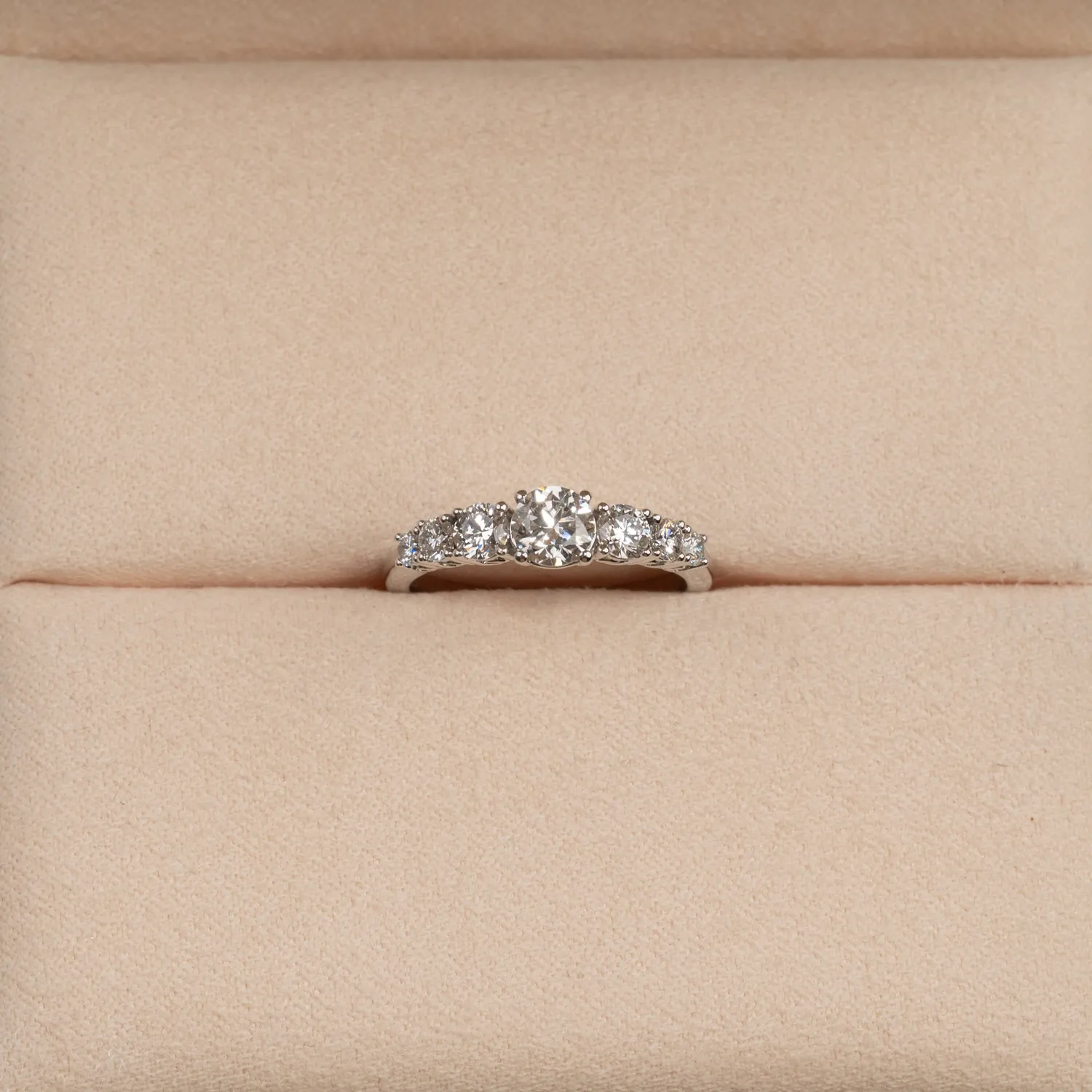 Sisi Copenhagen Seven-Stone Trellis ring hvidguld 1,0 ct