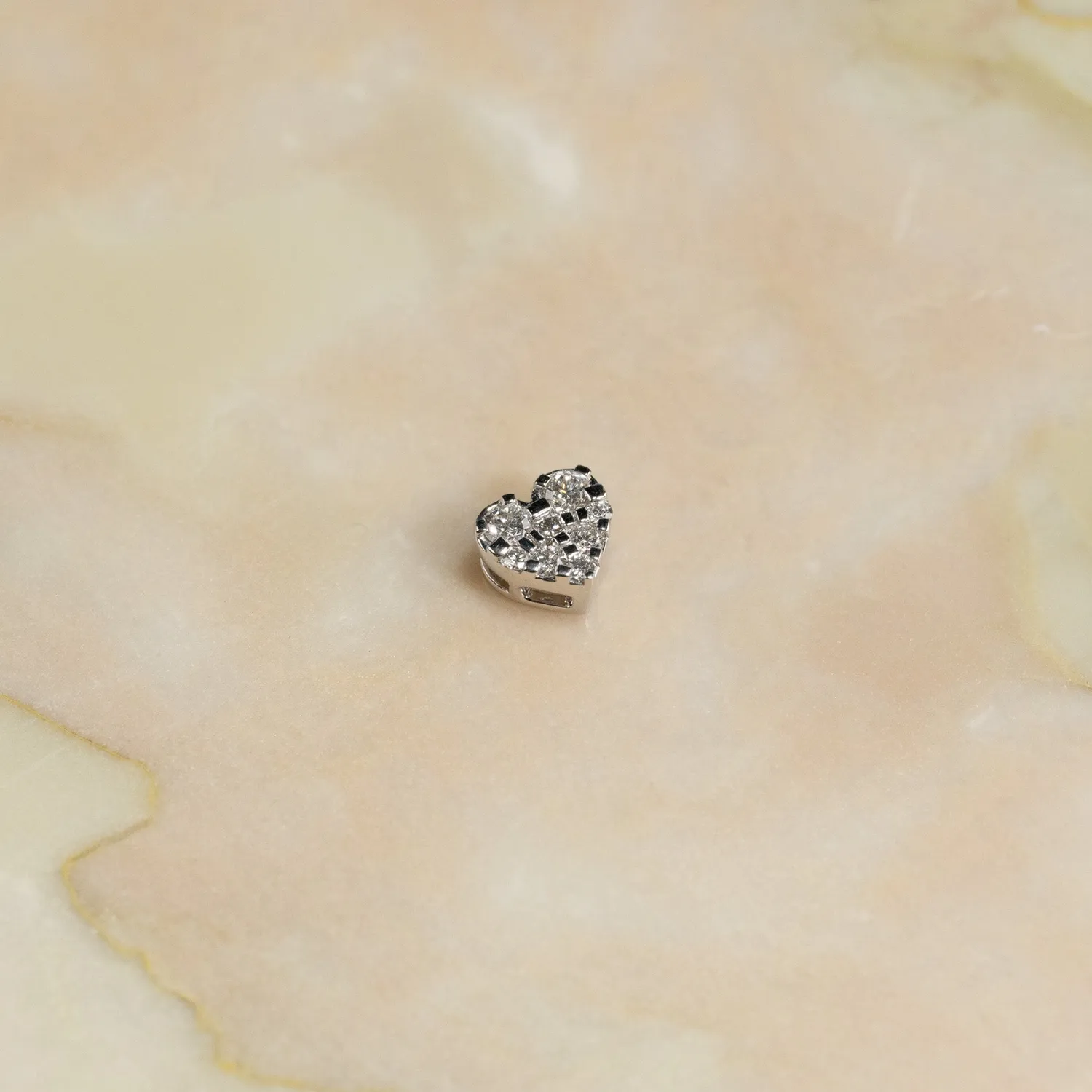 Sisi Copenhagen Heart Pave diamantvedhæng guld 14 kt