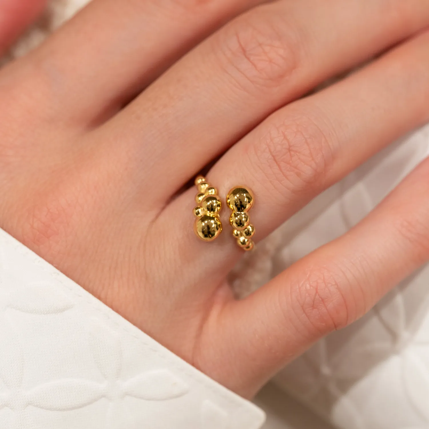 Sisi Copenhagen Paloma Golden ring forgyldt åben