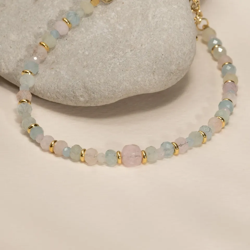 Sisi Copenhagen Isla Morganite armbånd forgyldt morganit