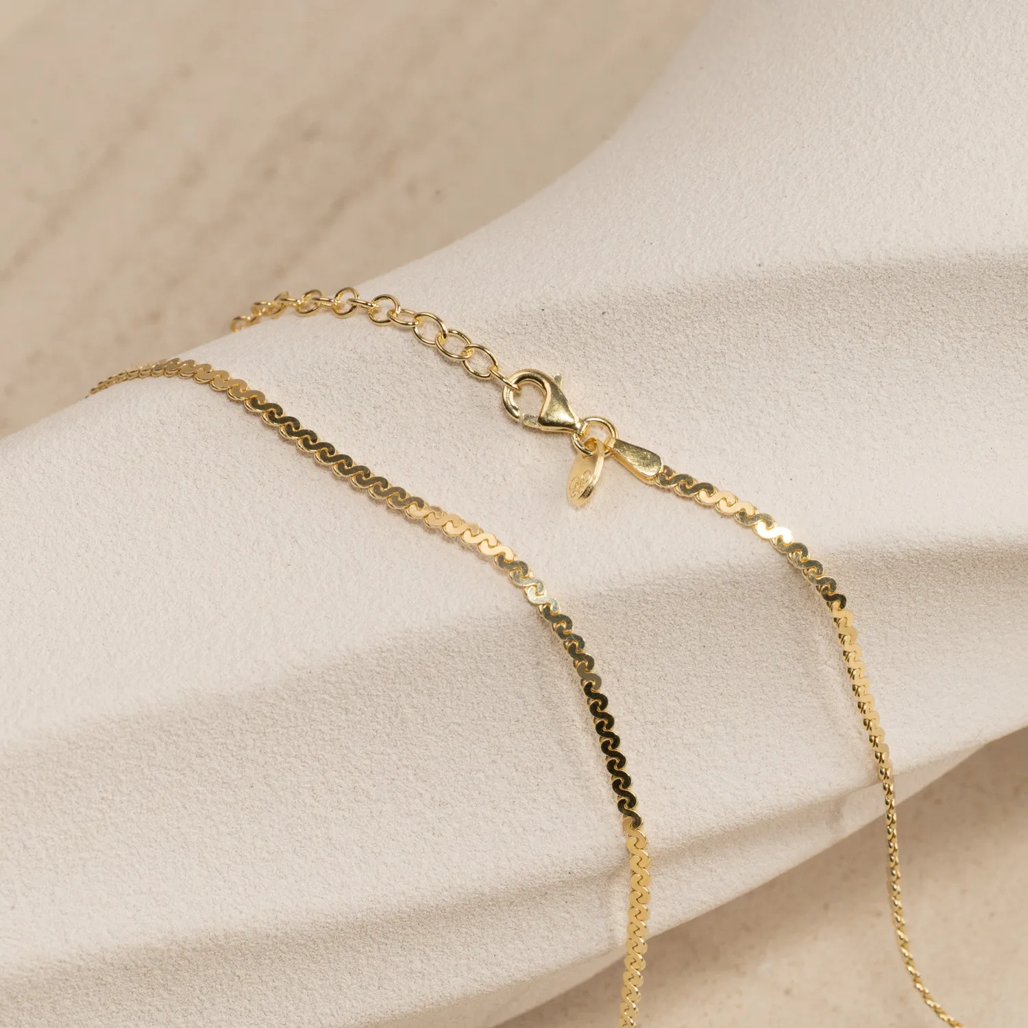 Sisi Copenhagen Selma Golden Chain halskæde forgyldt 42 cm