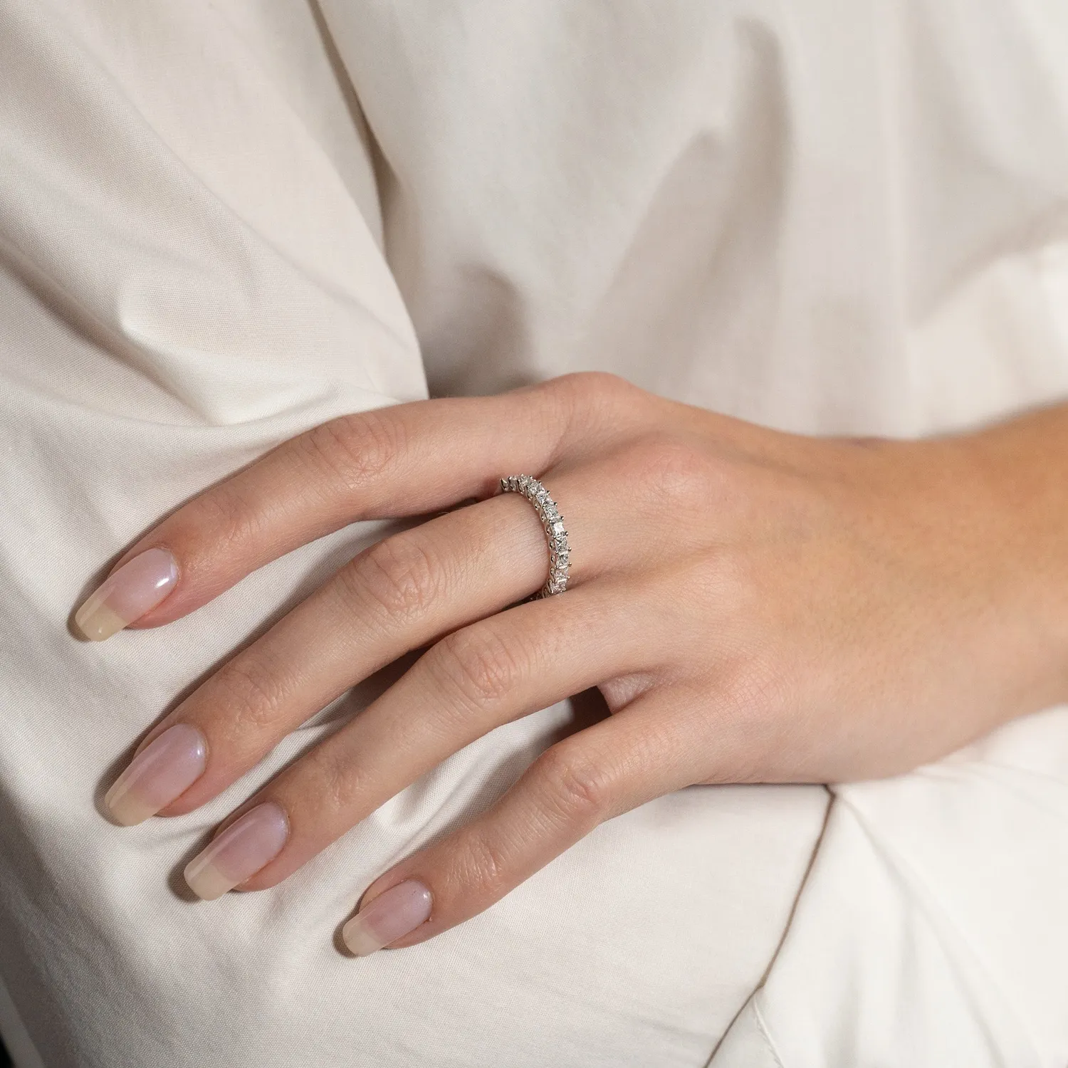 Sisi Copenhagen Princess Half-Alliance ring 1,0 ct hvidguld