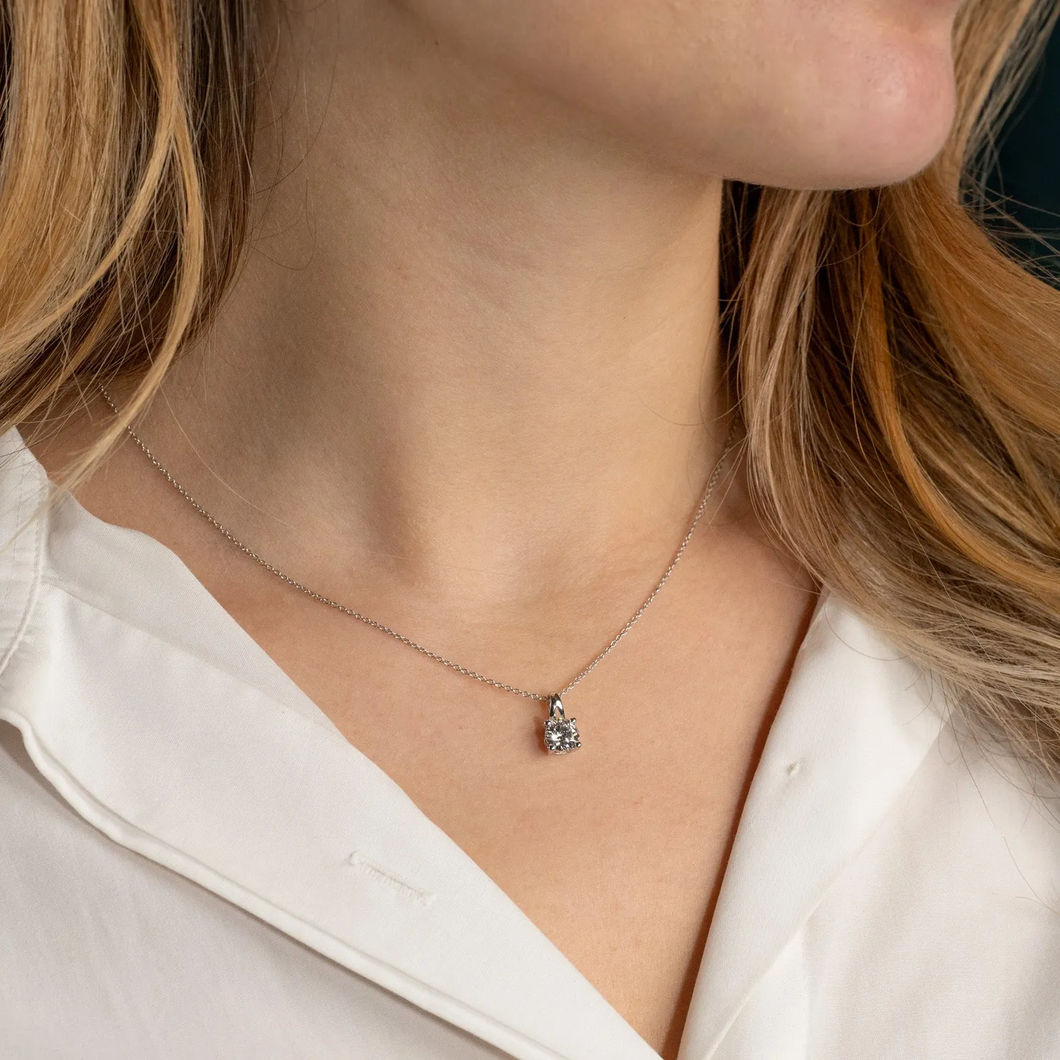 Sisi Copenhagen Prong Solitaire diamantvedhæng 1,0 ct hvidguld