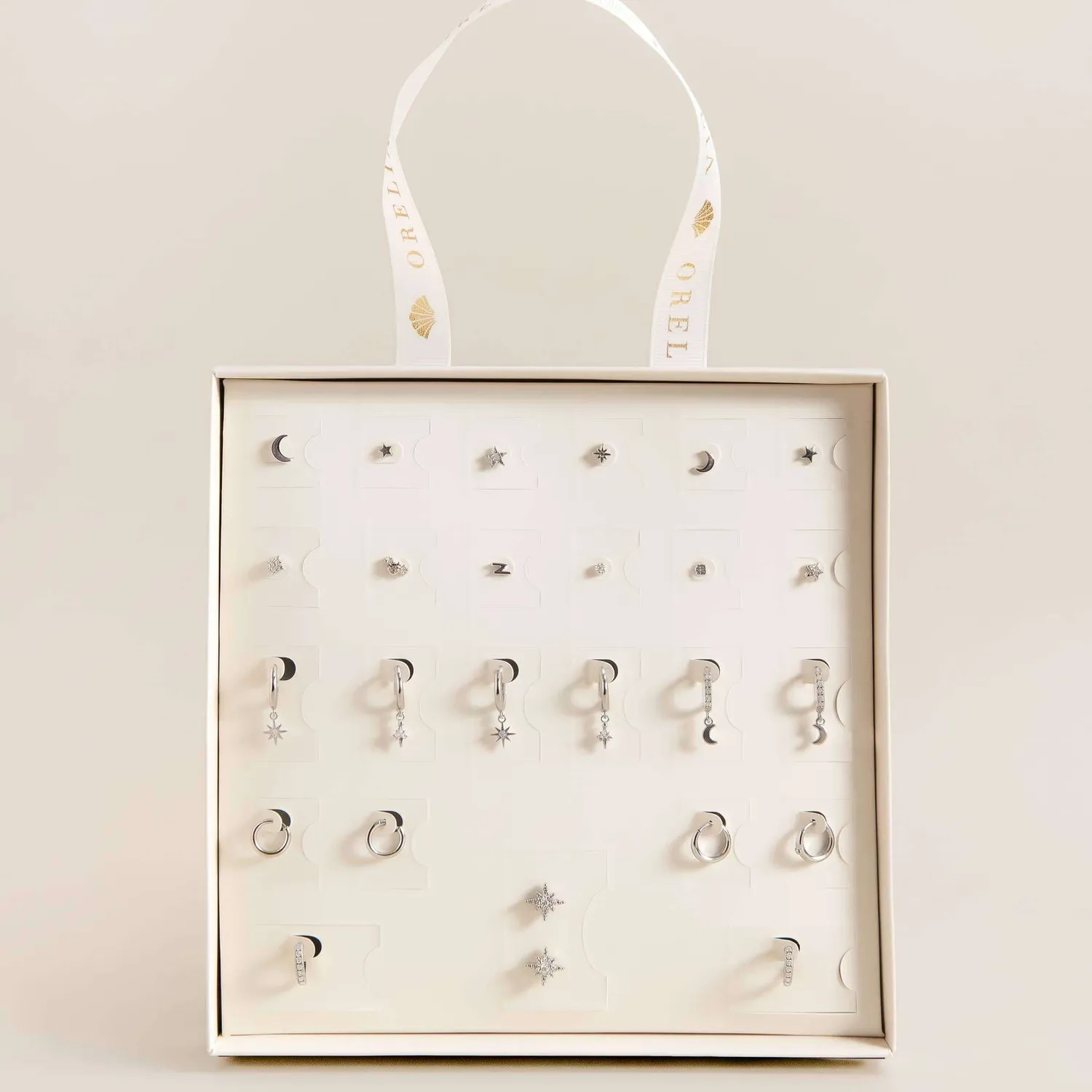 Orelia 25 Days of Ear Stacking Advent Calendar øreringe sølv