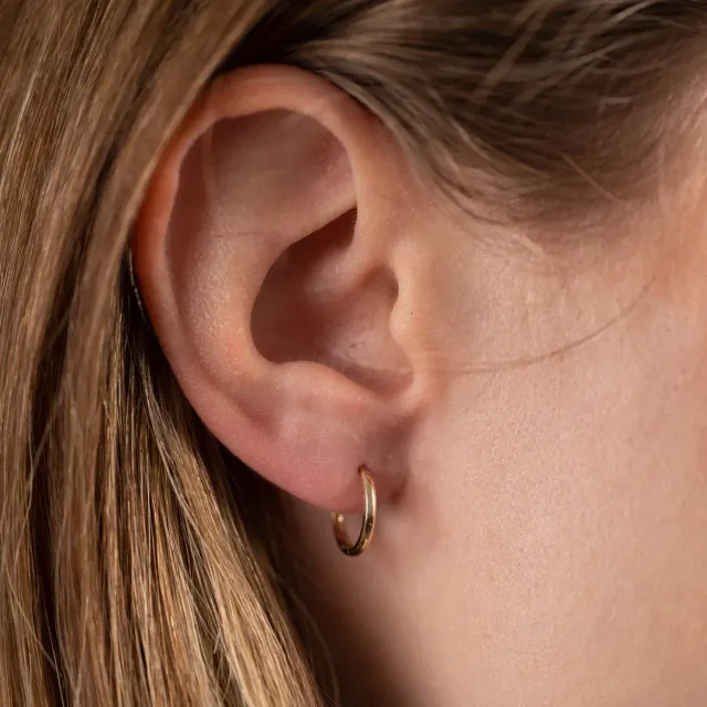 Sisi Copenhagen Classic Solid Gold Creol 12mm øreringe par 9 karat