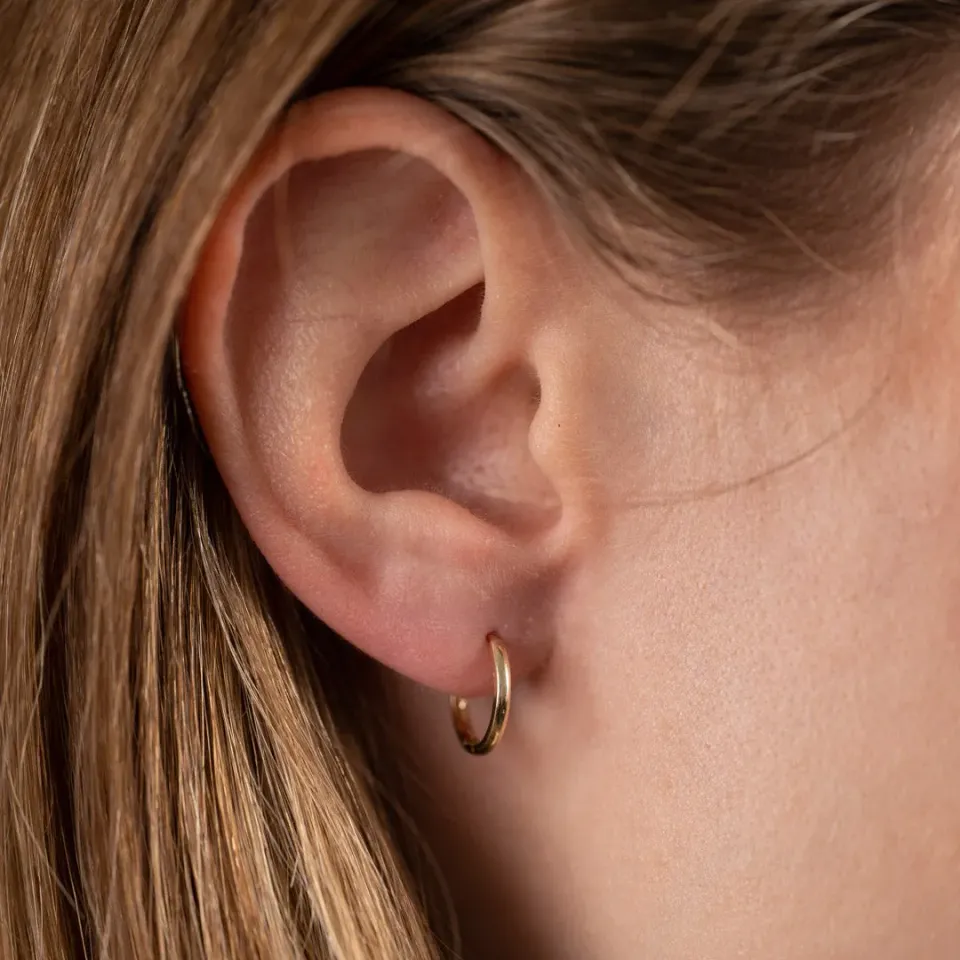 Sisi Copenhagen Classic Solid Gold Creol 12mm øreringe par 9 karat