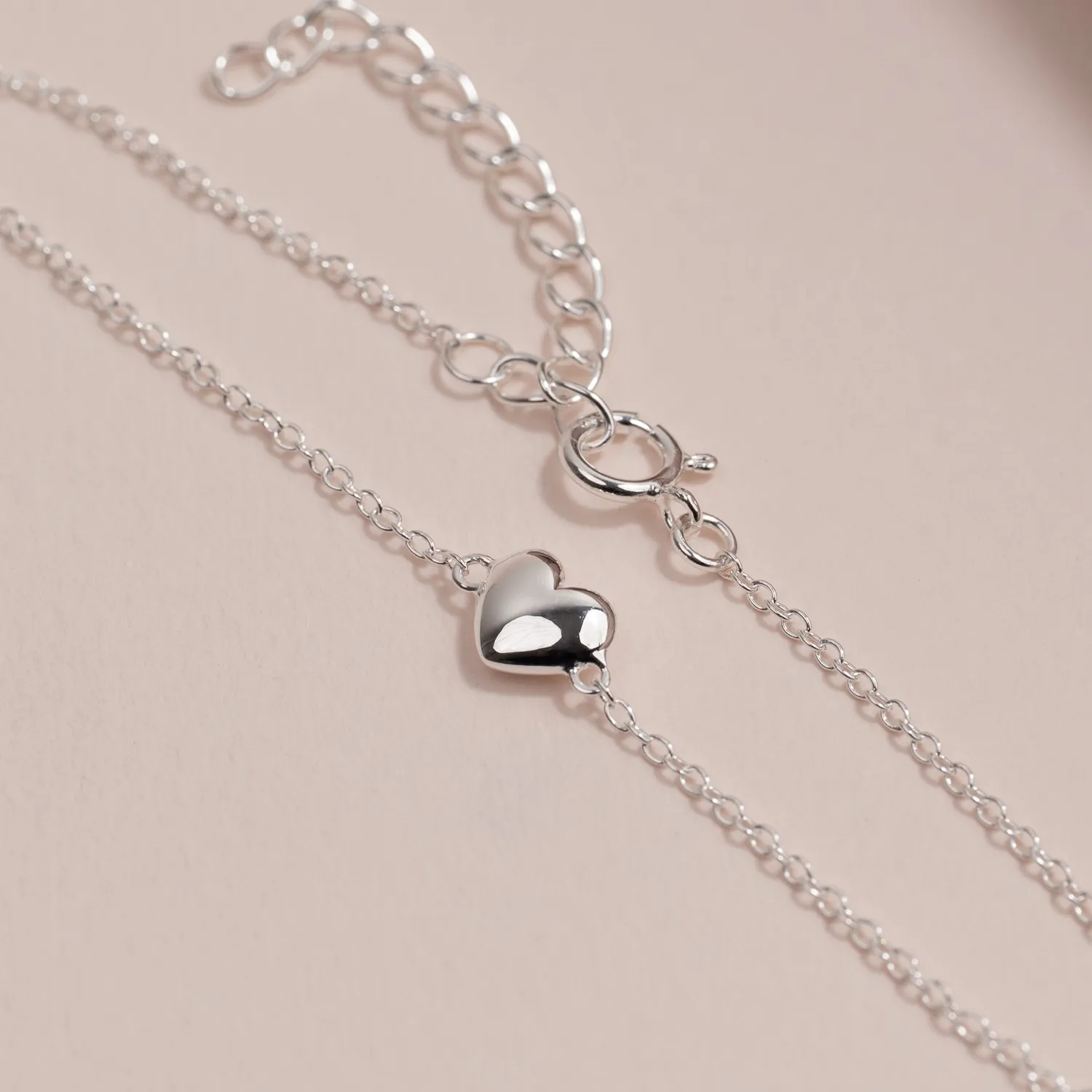 Sisi Copenhagen Valentina armbånd sølv 15+4 cm hjerte