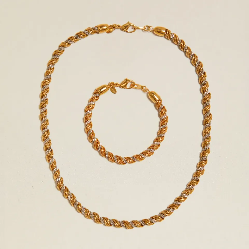 Orelia Vintage Rope Chain Smykkesæt halskæde+armbånd