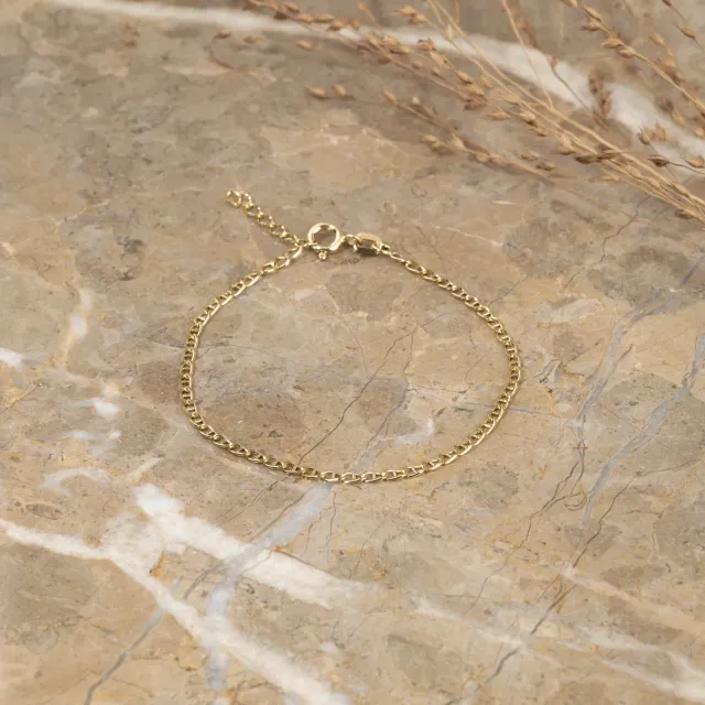Sisi Copenhagen Auda armbånd massiv 9 kt guld 16+3 cm