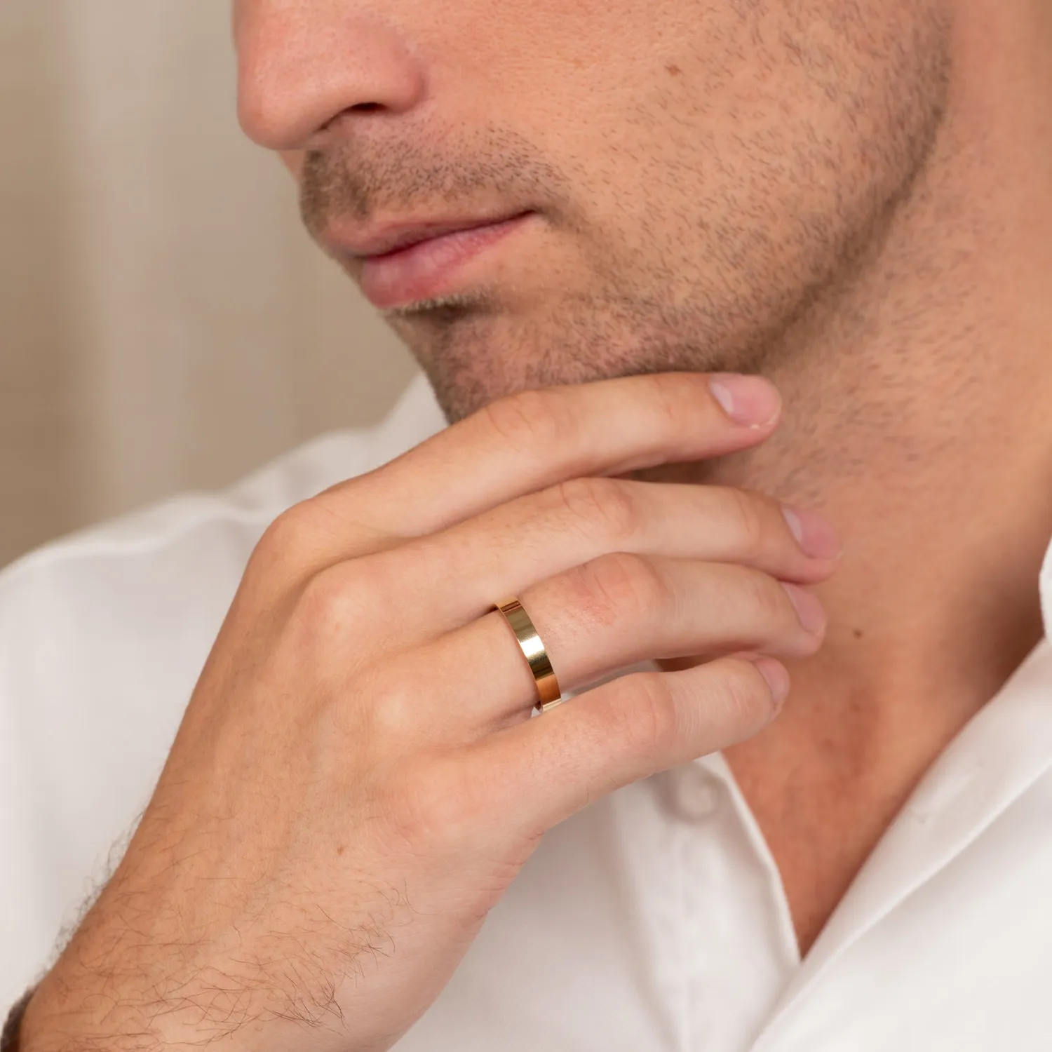 Sisi Copenhagen Simple Flat Comfort vielsesring 4 mm guld