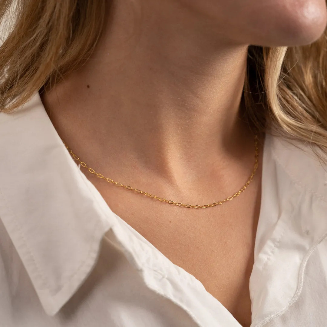 Sisi Copenhagen Alma Small Link halskæde guld 42 cm