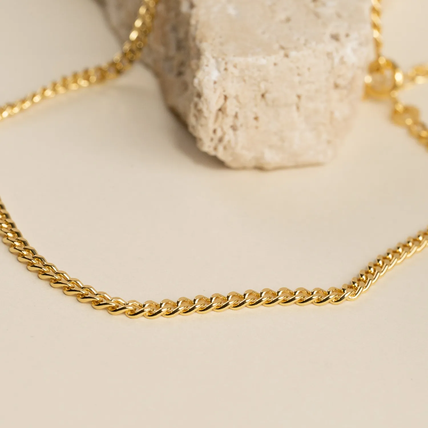 Sisi Copenhagen Sia Small Panzer Golden ankelkæde 23+5 cm