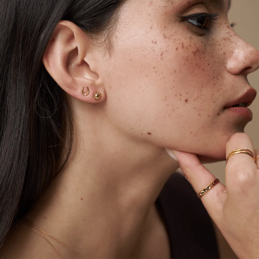Orelia Mixed Western ear stack øreringesæt guld 6 stk