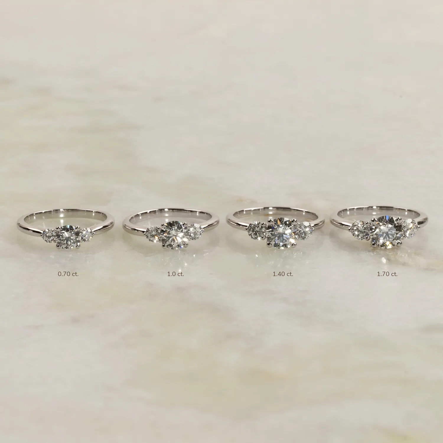 Sisi Copenhagen Round Trilogy diamantring 14 kt guld E-F VVS