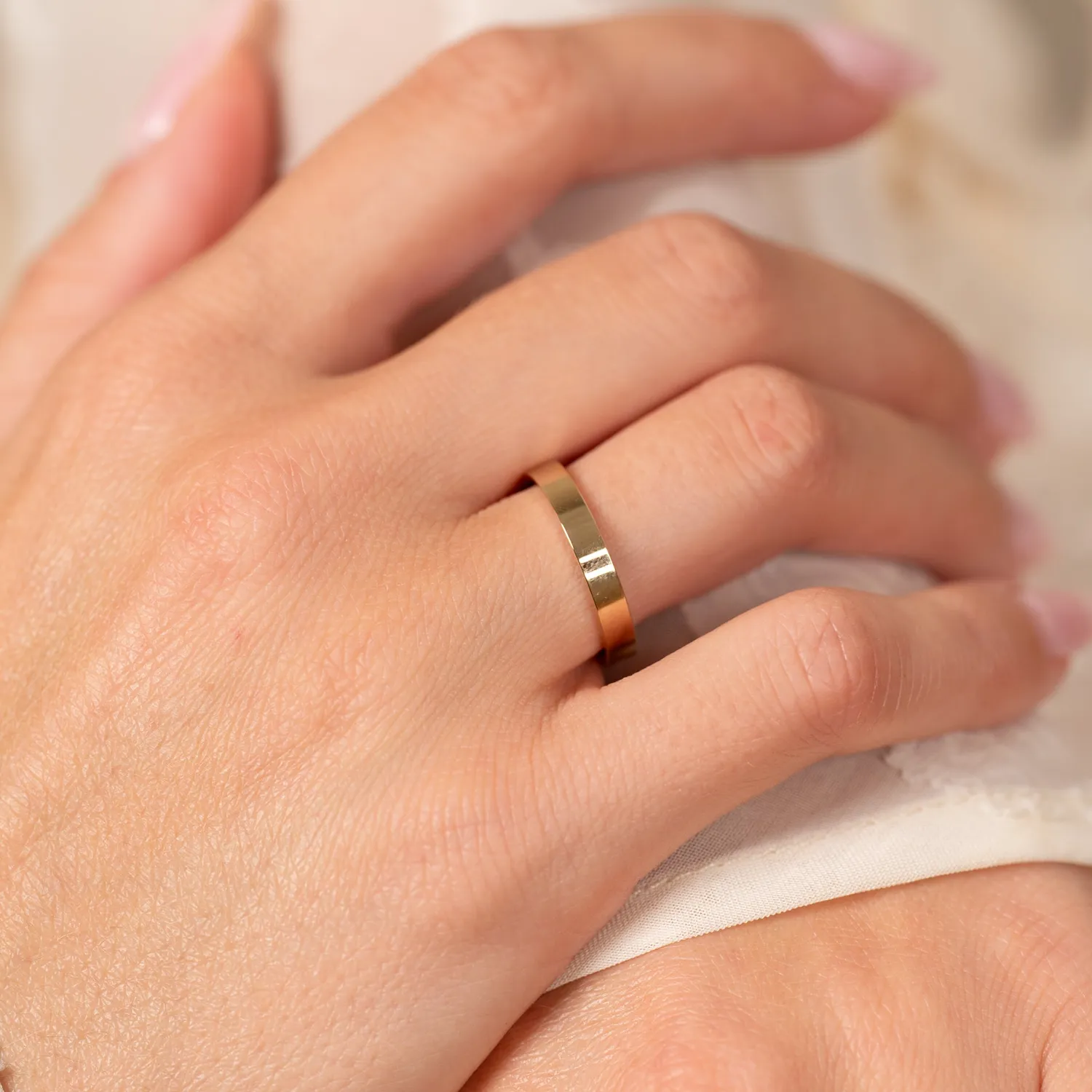 Sisi Copenhagen Simple Flat Comfort vielsesring 3,5 mm guld