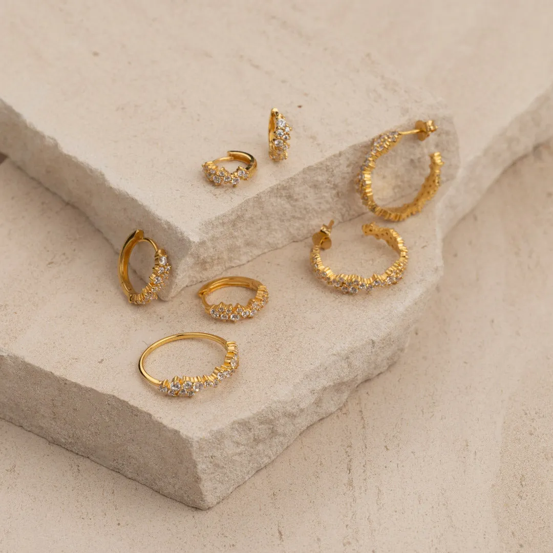 Sisi Copenhagen Clair crystal small huggie øreringe zirkonia par