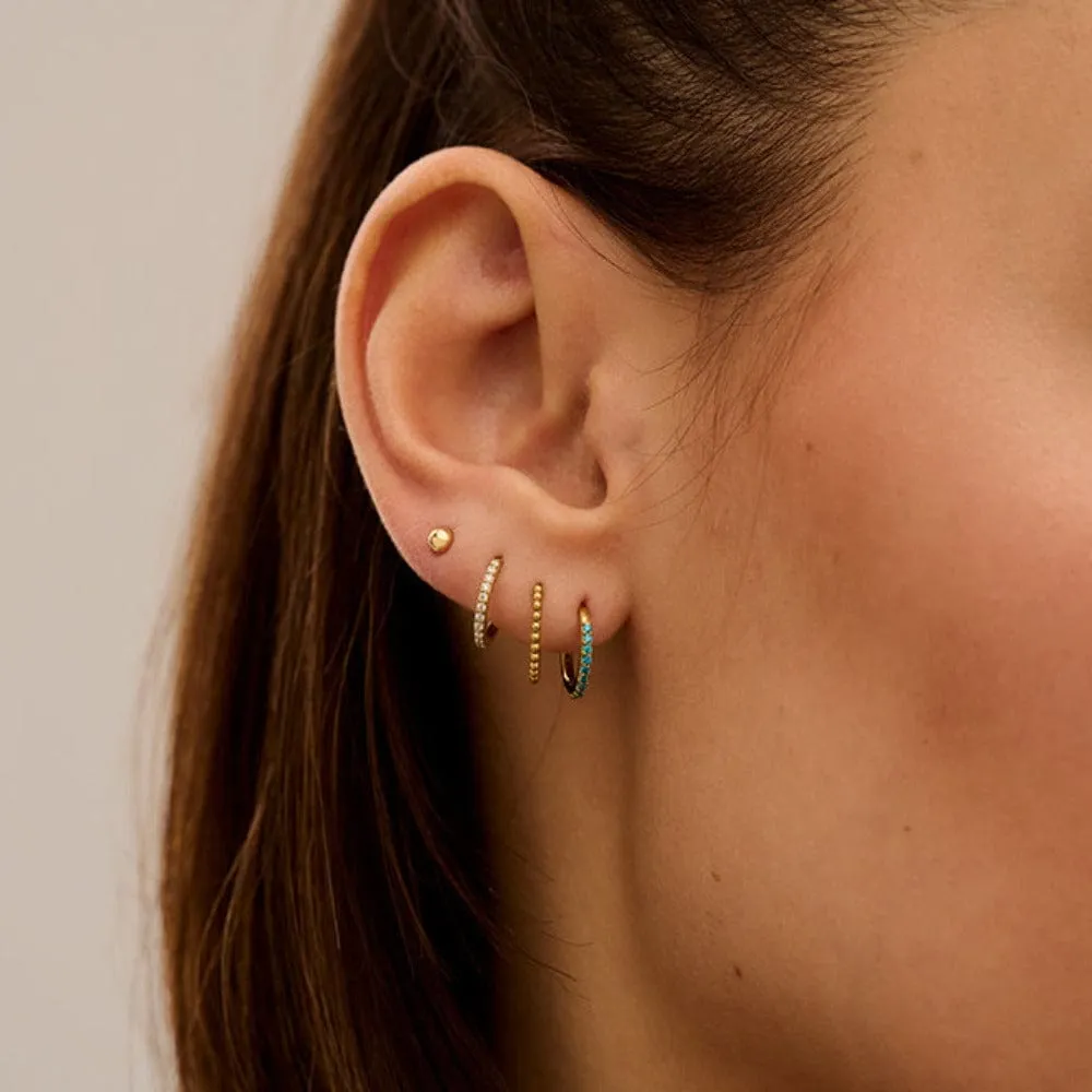 Orelia Crystal Pavé Clicker Hoop øreringe 8mm guld