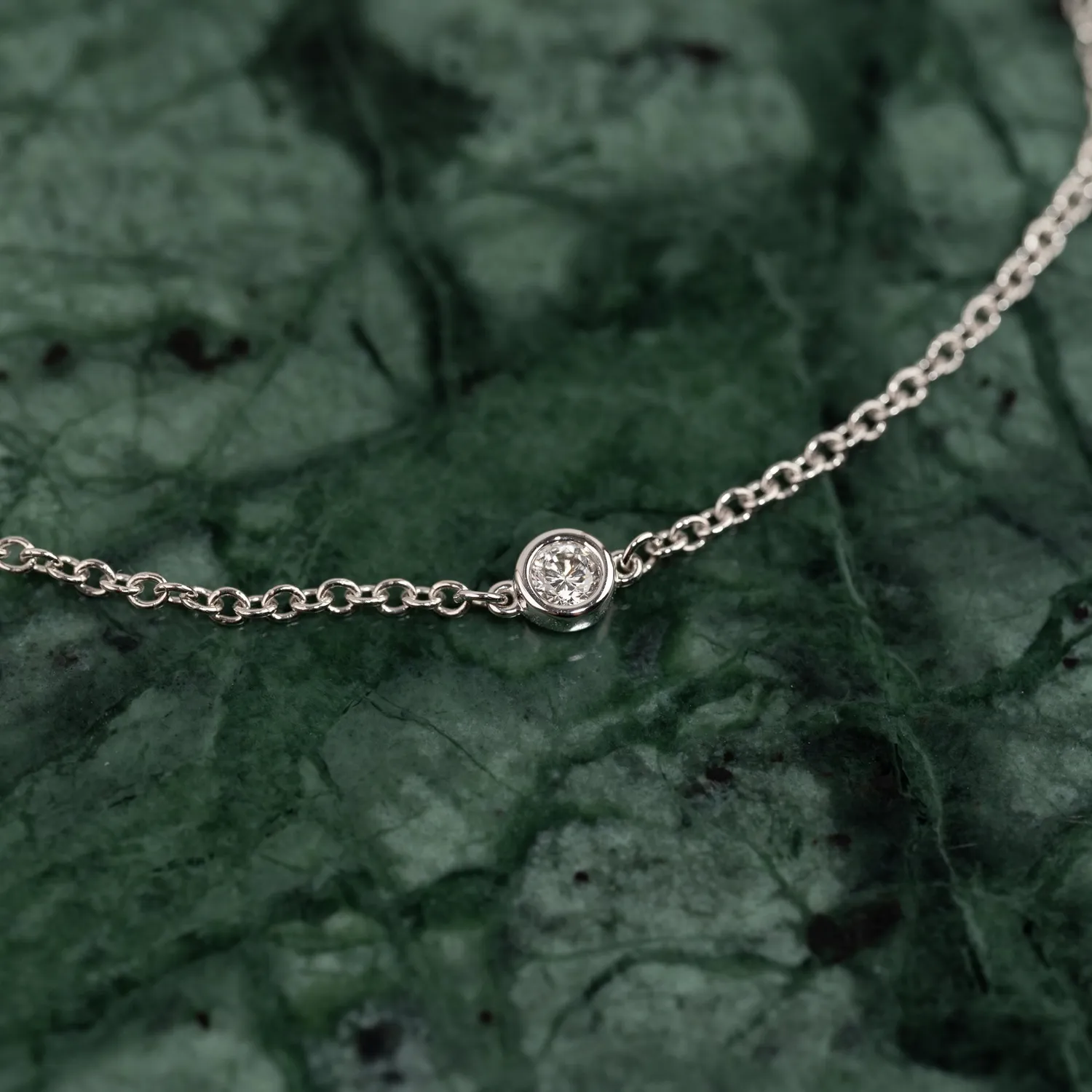 Sisi Copenhagen Solitaire bezel armbånd hvidguld 0,08 ct