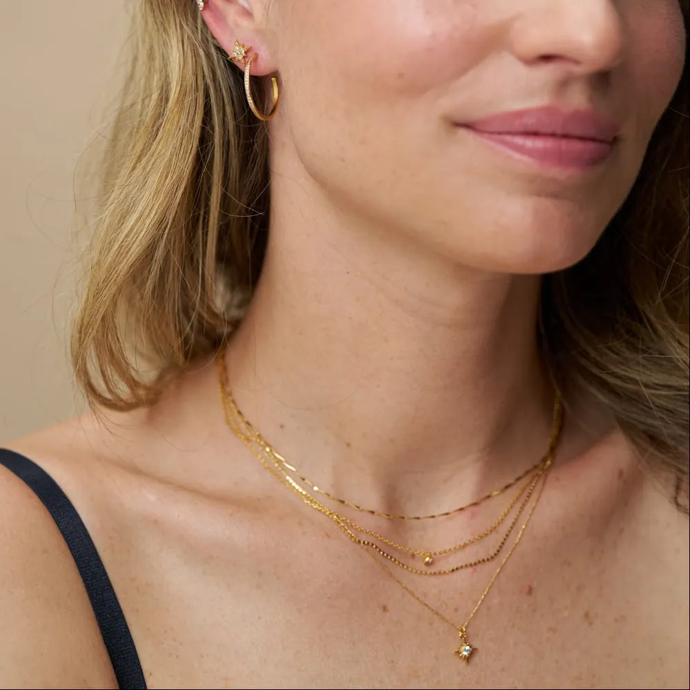 Orelia Crystal Star Charm halskæde forgyldt krystal