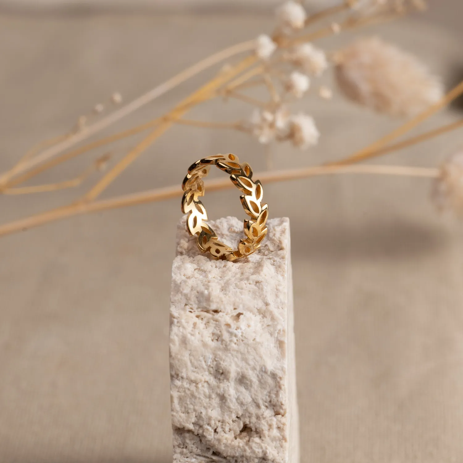 Sisi Copenhagen Bloom ring forgyldt 5 mm blad