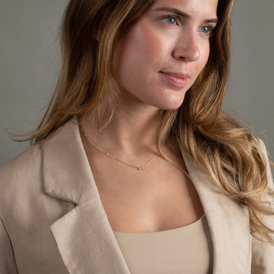 Sisi Copenhagen Katerina halskæde guld baguette zirkon