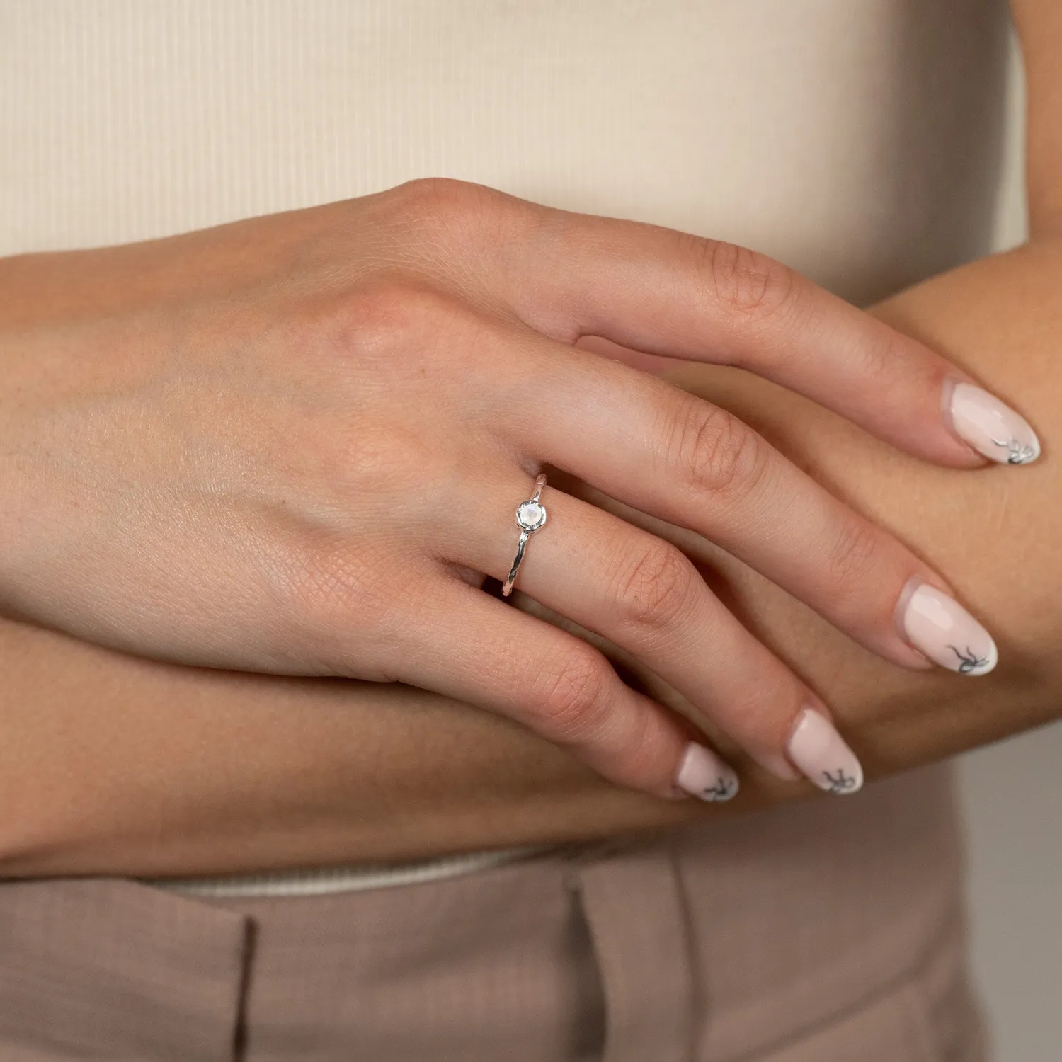 Sisi Copenhagen Selene ring sølv månesten