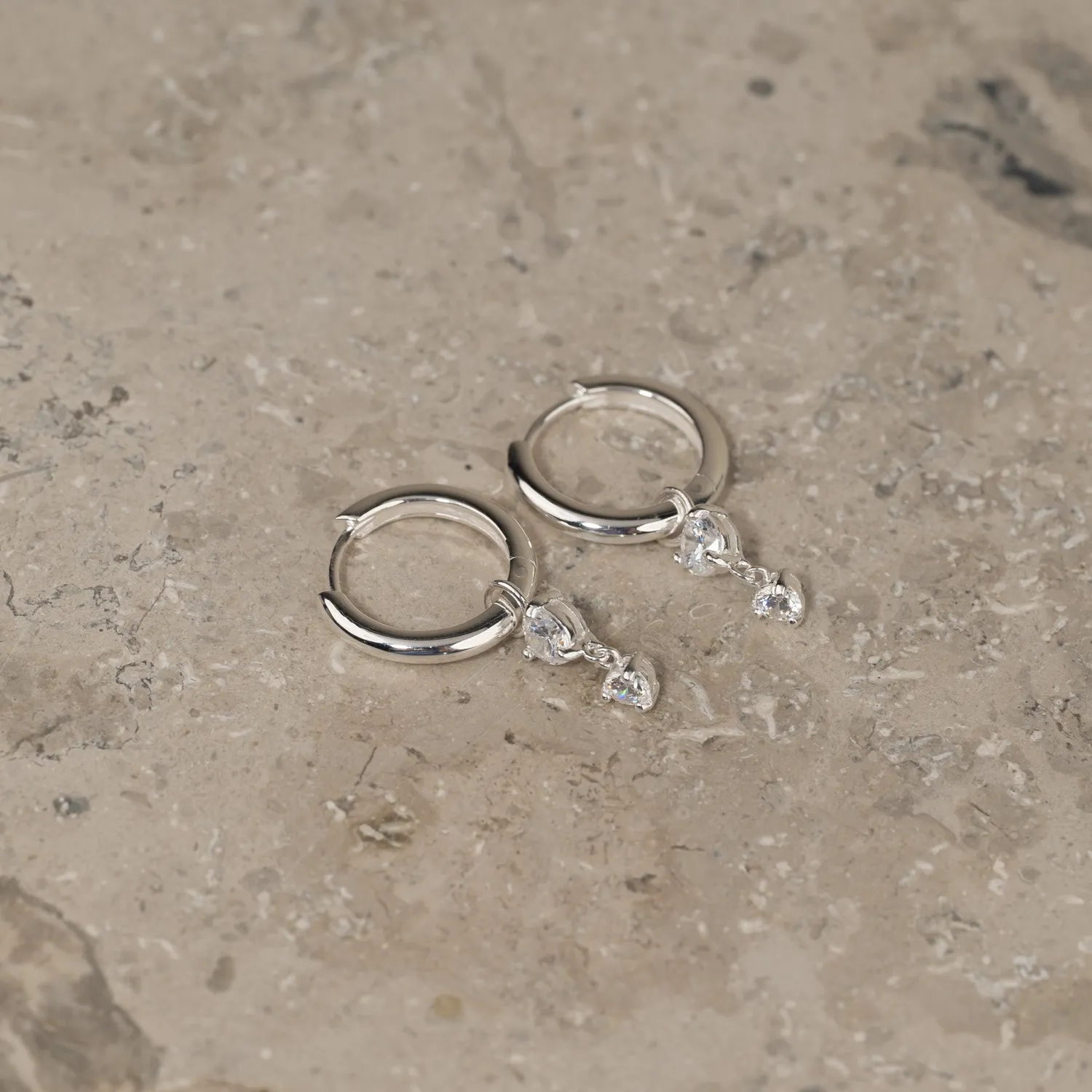 Sisi Copenhagen Elenor Crystal øreringe sølv zirkon 15 mm